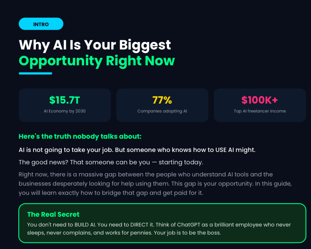 The AI Payday Blueprint: Your 7-Day Beginner’s Roadmap to Earning Online — No Experience Required
